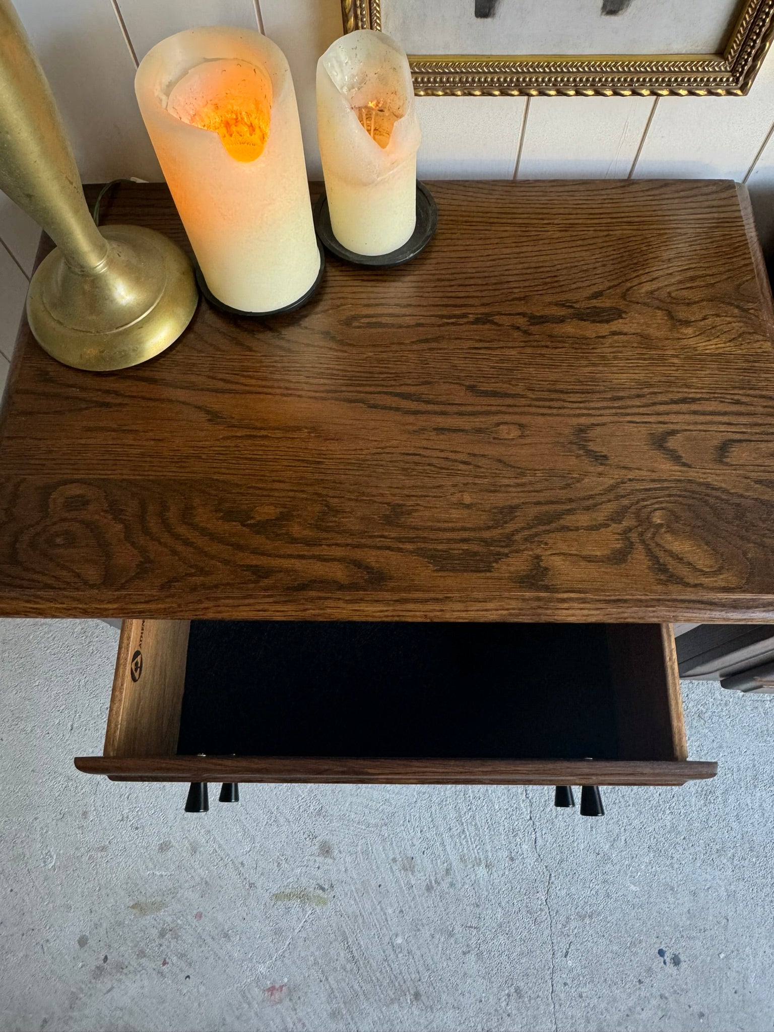 The Oak Nightstands in Espresso