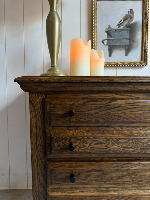 The Oak Nightstands in Espresso