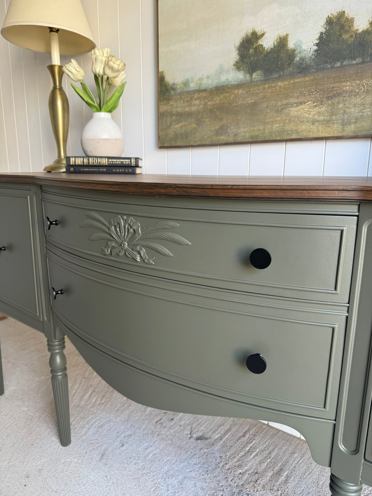 The Hepplewhite Sideboard in Green