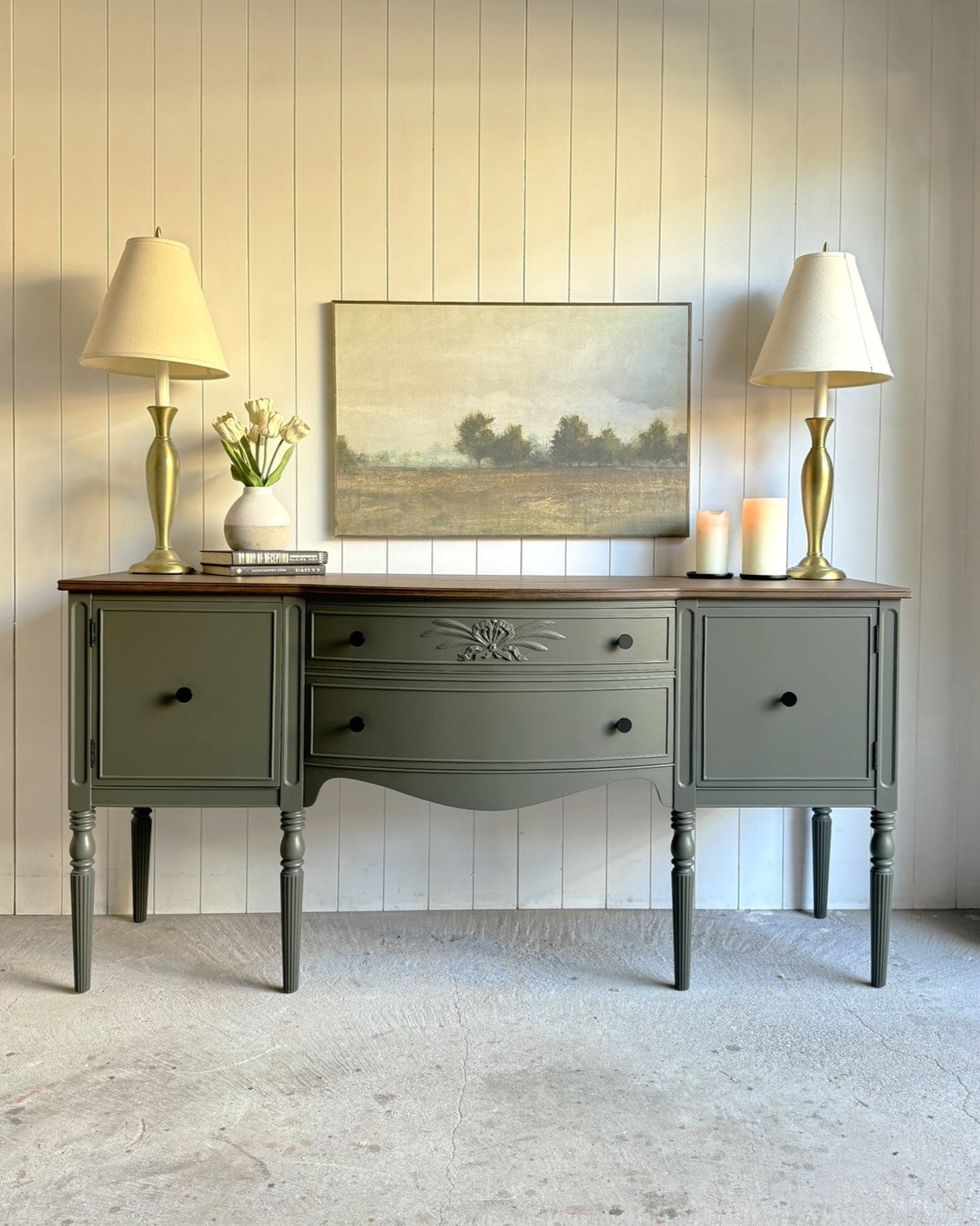 The Hepplewhite Sideboard in Green